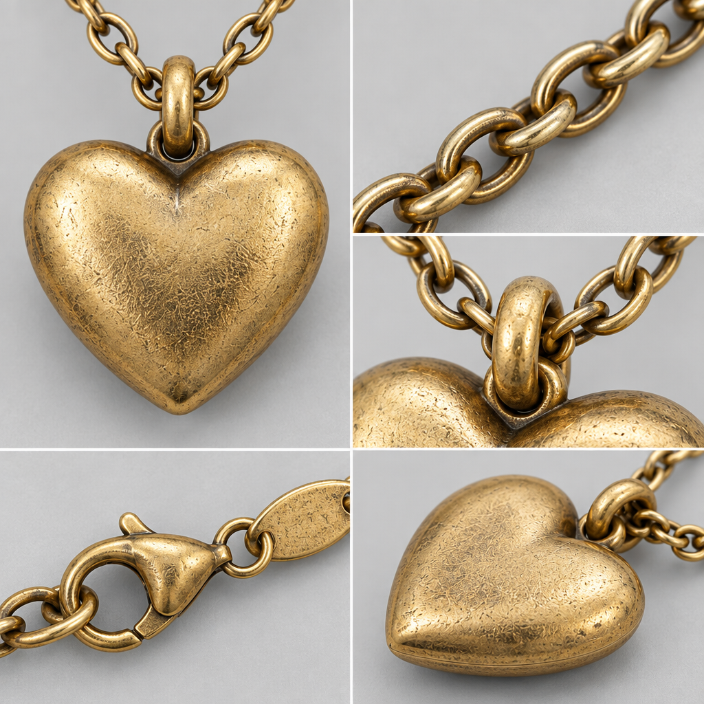 Vireqlo™ Vintage Heart Pendant Necklace main image 03