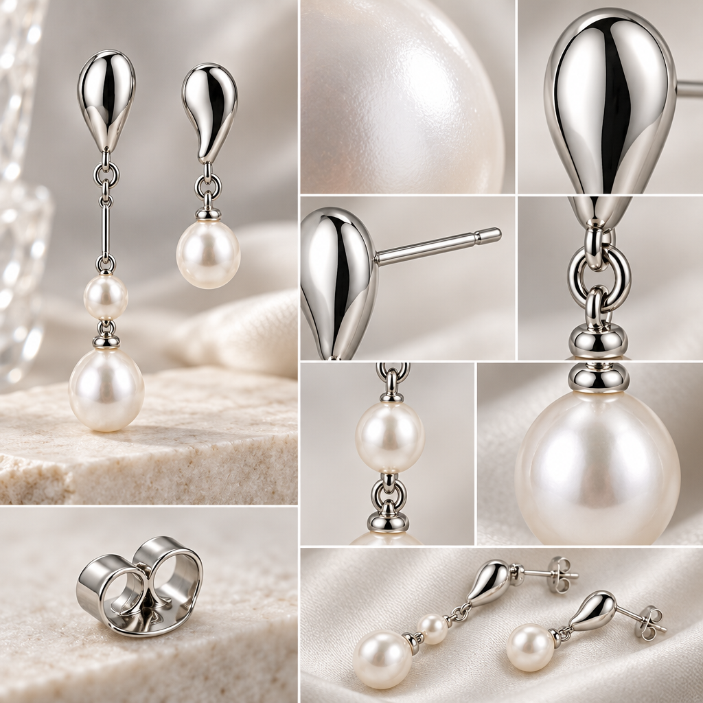 Vireqlo™ Asymmetric Pearl Earrings main image 06
