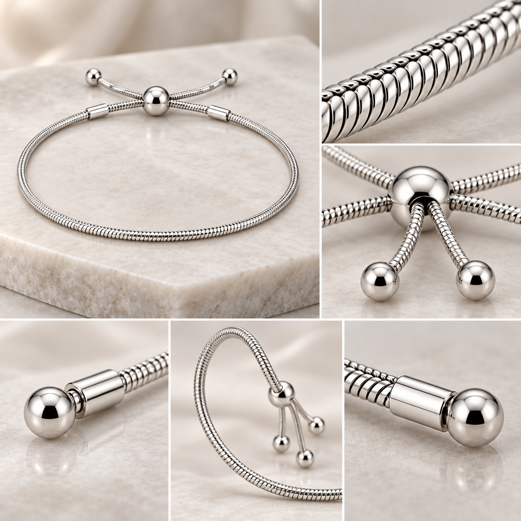 Vireqlo™ Adjustable Snake Chain Bracelet main image 06
