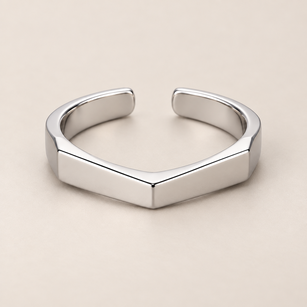 Vireqlo™ Minimal Geometric Open Ring hero