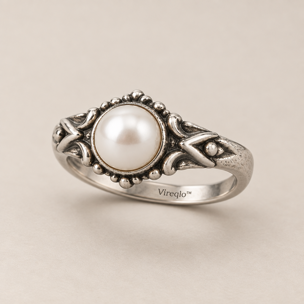 Vireqlo™ Vintage Pearl Accent Ring hero
